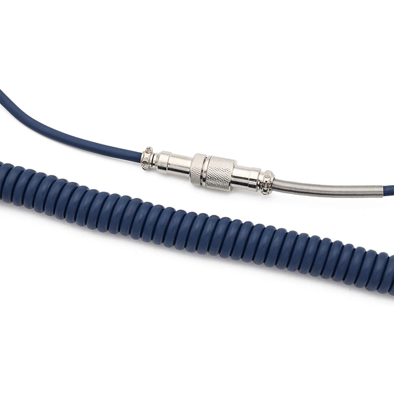 USB Coiled Cable for Mechanical Keyboard - Type C Connector - GH60 GK61 GK64 Compatible