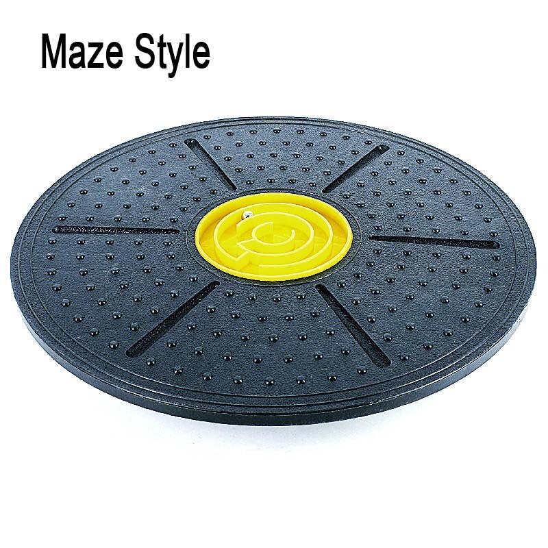 Planche d&#39;équilibre de Yoga, plaques rondes de stabilité, entraîneur d&#39;exercices pour le Fitness, le sport à la taille: Maze Yellow