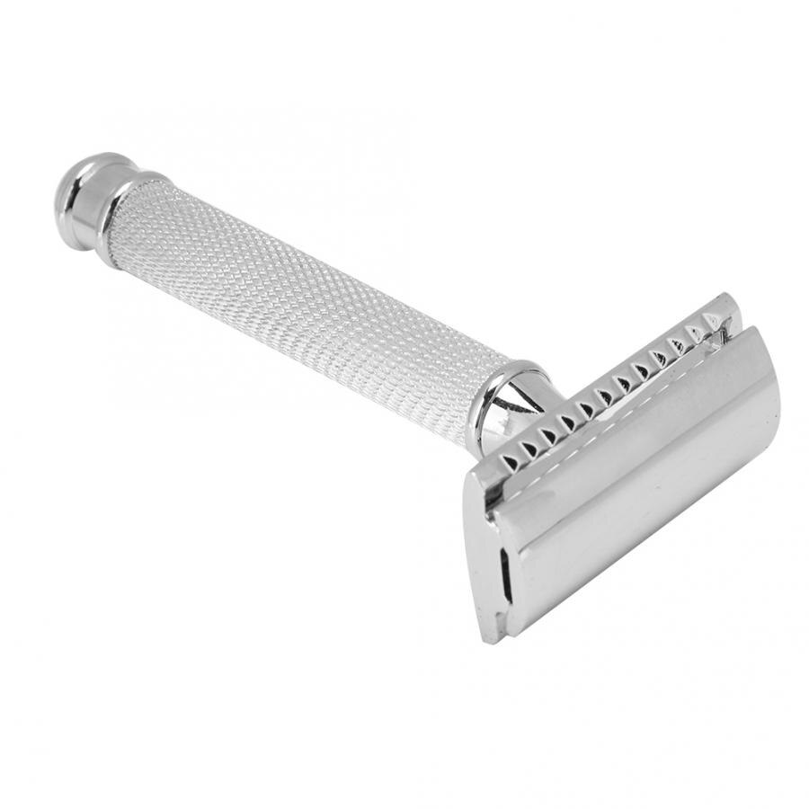 Classic Manual Shaver Metal Handle Double Edged Safety Shaving Tool for Men Use
