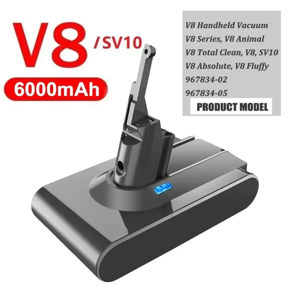 Akumulator 21,6 V do Dyson V6 V7 V8 V10 Series SV12 DC62 SV1 6000 mAh Akumulator do odkurzacza Dyson Zapasowe akumulatory: Brązowy