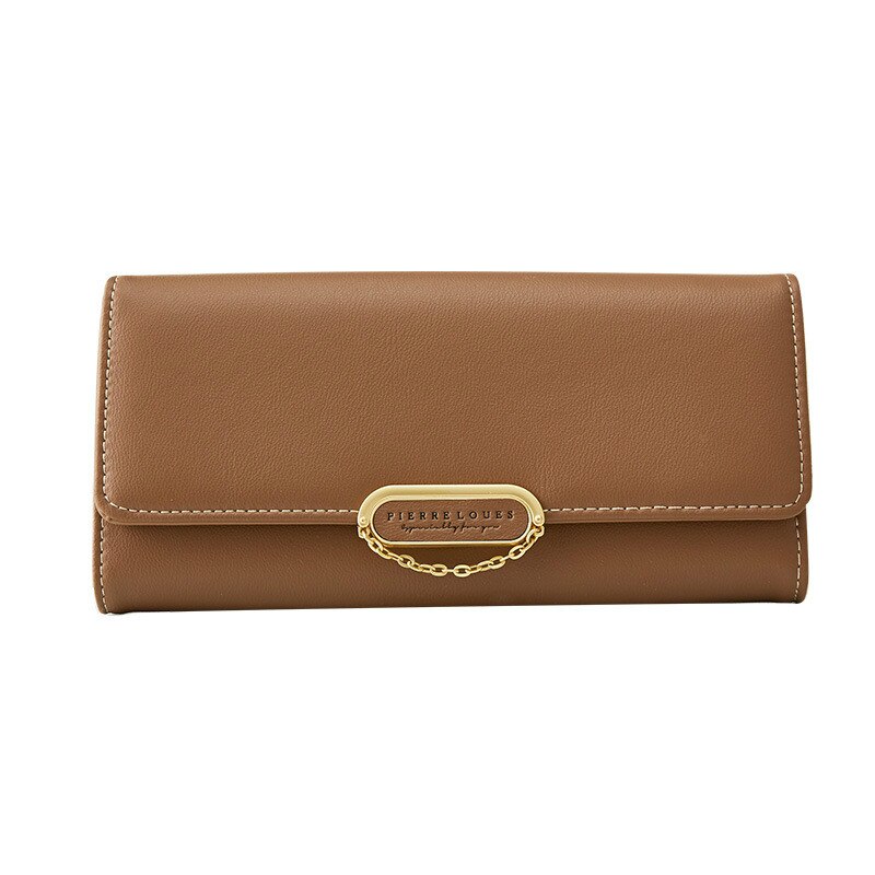 Frauen Brieftasche Einfache frauen Kupplung in Mikrofaser Leder Koreanischen Lange Brieftasche brieftasche: khaki