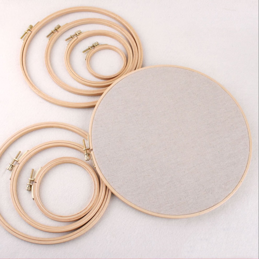Craft Huishoudelijke Hoops Naaien Set Houten Ringen Naald Werk Kruissteek Cirkel Gereedschap Ronde Frame Diy Loop Borduren Hand Machine