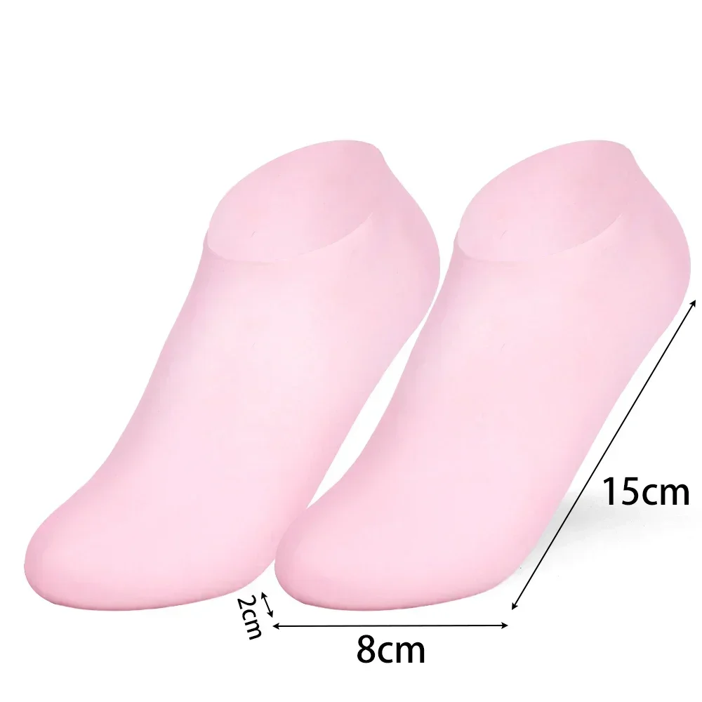 Chaussettes en silicone anti-Contation pour les pieds, 1 à 5 paires, respirantes, exextensibles, gel, suppression de la fréquence, hydratant pour la peau, outil de massage des pieds: kaki foncé