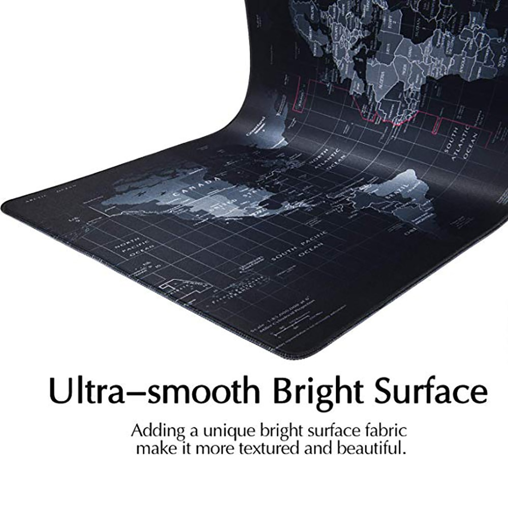 Gaming Mouse Large World Map rubber mouse pad computer game tablet mouse pad with edge locking Computer Mouse Mat