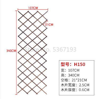 Clôture en bambou, décoration, fleurs de vigne de métope, grille de carbonisation, cloison, anticorrosion, bois Flexible: H150