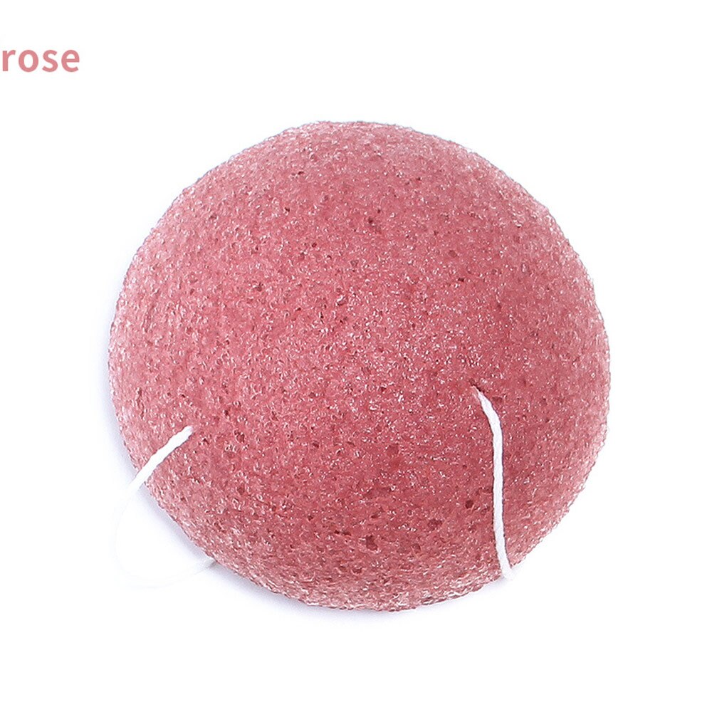 Konjac-esponja de limpieza Facial Konnyaku, 6 colores naturales, exfoliante, limpiador Facial: 6 Rose