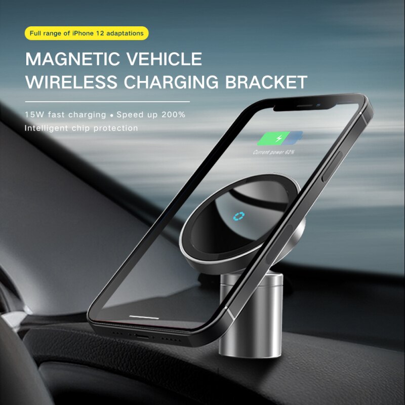 15W Magnetische Draadloze Autolader Airvent Mount Magneet Magsafing Telefoon Autohouder Fast Charging Stand Voor Iphone 12 12 pro Max