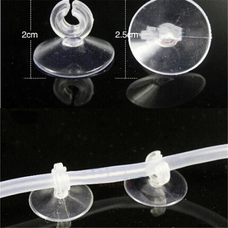 Fish Tank Oxygen tube soft suction cupSucker for Aquarium Home Accessories Air Pump Airline Tube 4/ 6mm Transparent 10pcs/set