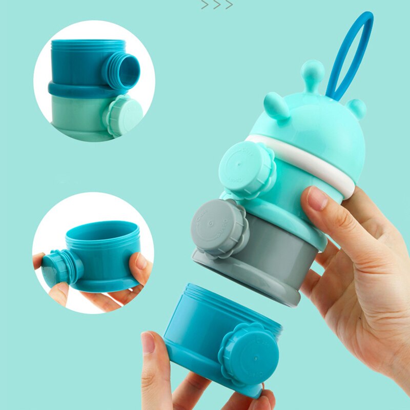 3Pcs Baby Milk Powder Portable Storage Cans Baby Snacks Storage Tank Formula Milk Powder Distributor Children's Snack Food Box
