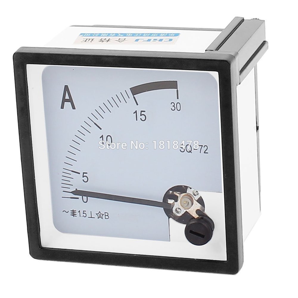 SQ72 AC 0-15A Square Panel Meter Gauge Current Analogue Analog Ammeter 72*72mm