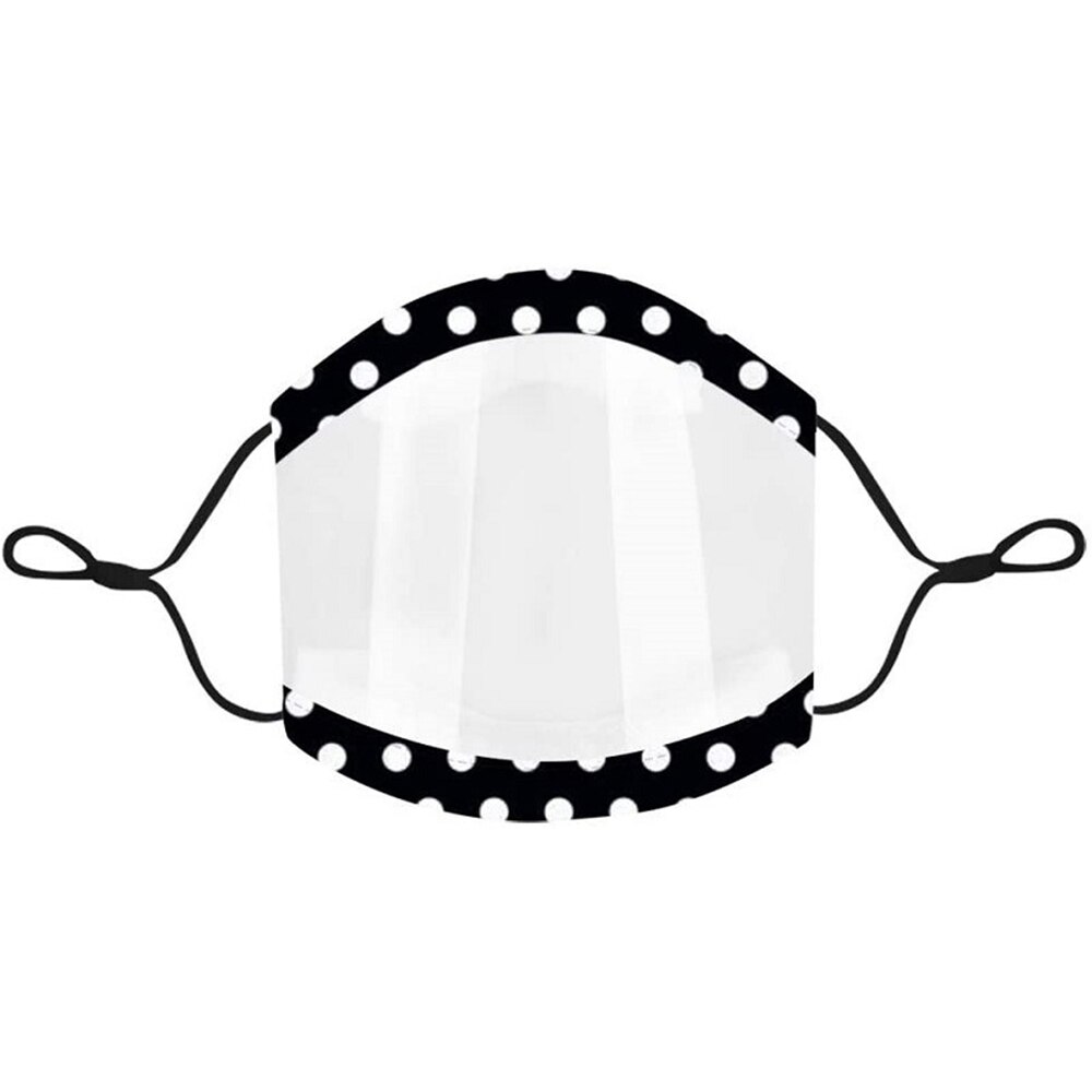 Transparent Gesicht Maske Mit Schwamm Rand Klar Fenster Sichtbar Ausdruck Gesicht Abdeckung Waschbar Maske Für Gehörlose Und Schwer Von hören: 1PC Dot