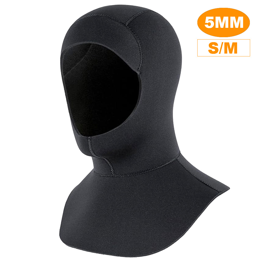 Neoprene Diving Hood Wetsuit Cap 3mm/5mm Stretchy Thermal Scuba Dive Hood for Men Women Cold Water Swimming Snorkeling Surfing: Red