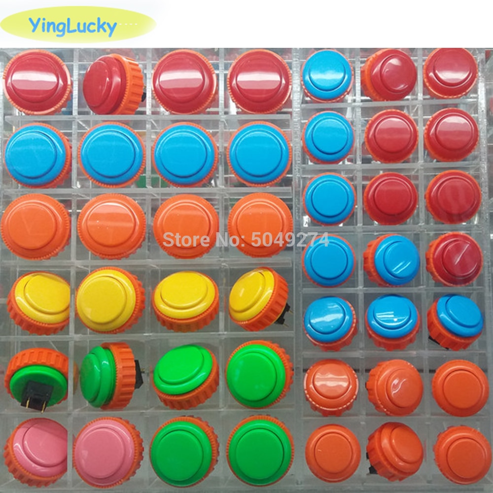 Yinglucky 10 pcs Japan originele sanwa OBSN-24/OBSN-30 drukknop Met Moer Arcade Drukknop