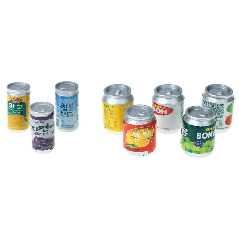 3/5Pcs Mini 1:12 1/12 Scale Canned Fruit Cans Miniature Food Play Kitchen Doll Food Accessories Toy Doll House Accessories