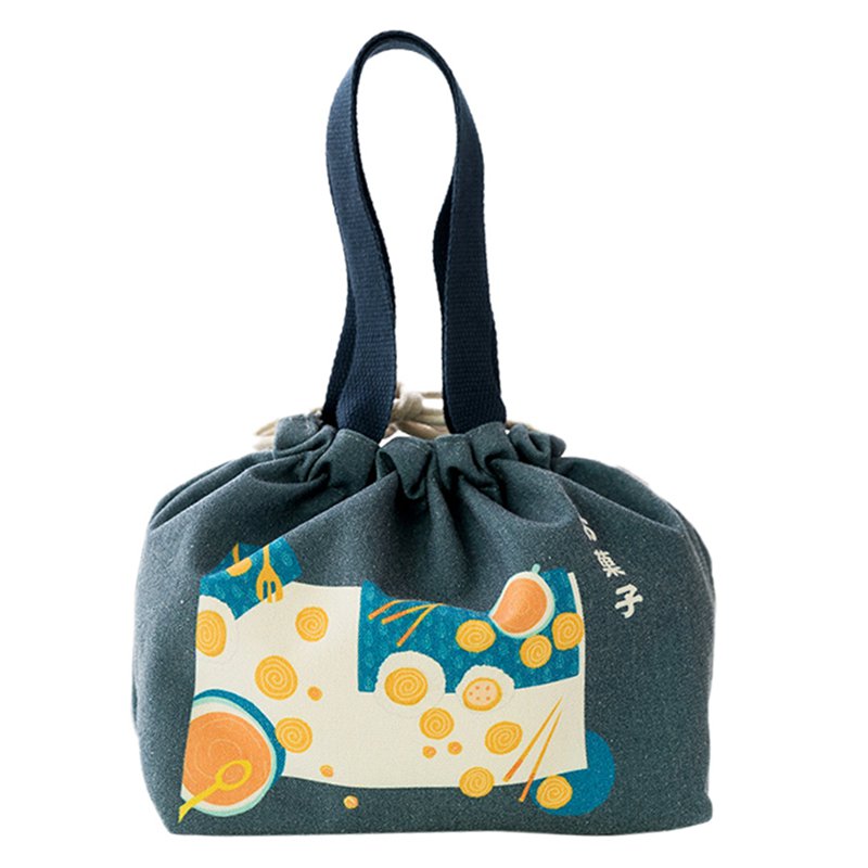 Japanilaistyyliset lounaspussit lämpö naisten piknik bento laatikko lämpöpussi tuoreen säilytys ruoka-astia kangas lounas piknikpussit: Zq2