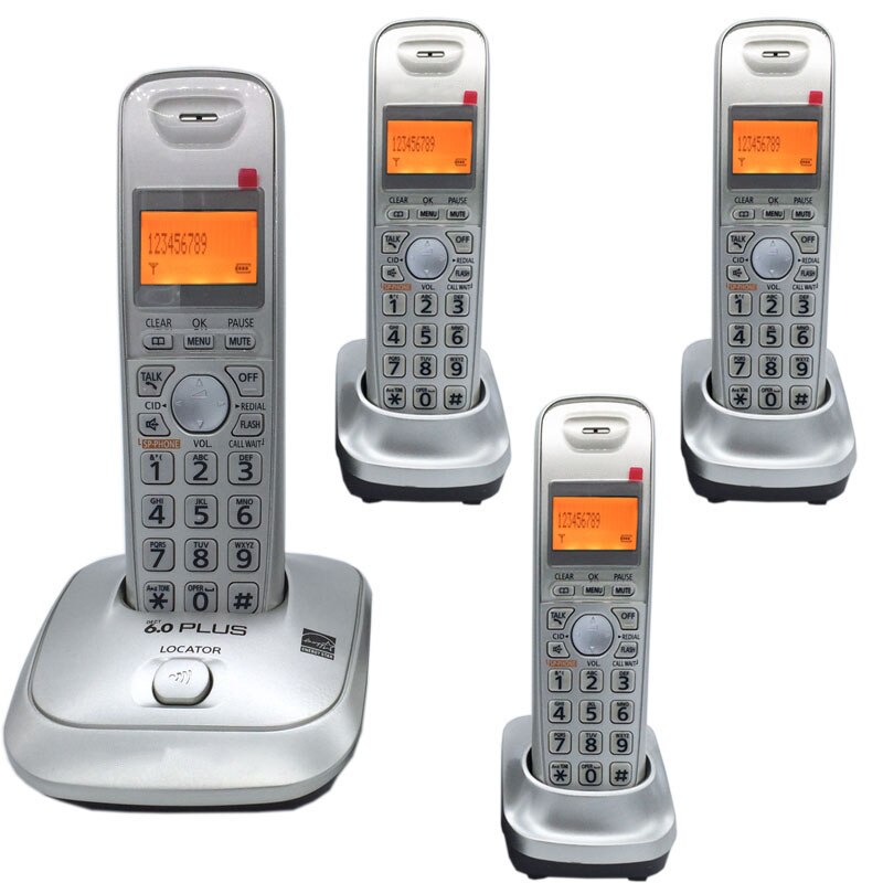 Expandable DECT 6.0 Plus 1.9 GHz Digital Cordless Phone Call ID Handfree DEL Wireless Home Telephone For Office Bussiness