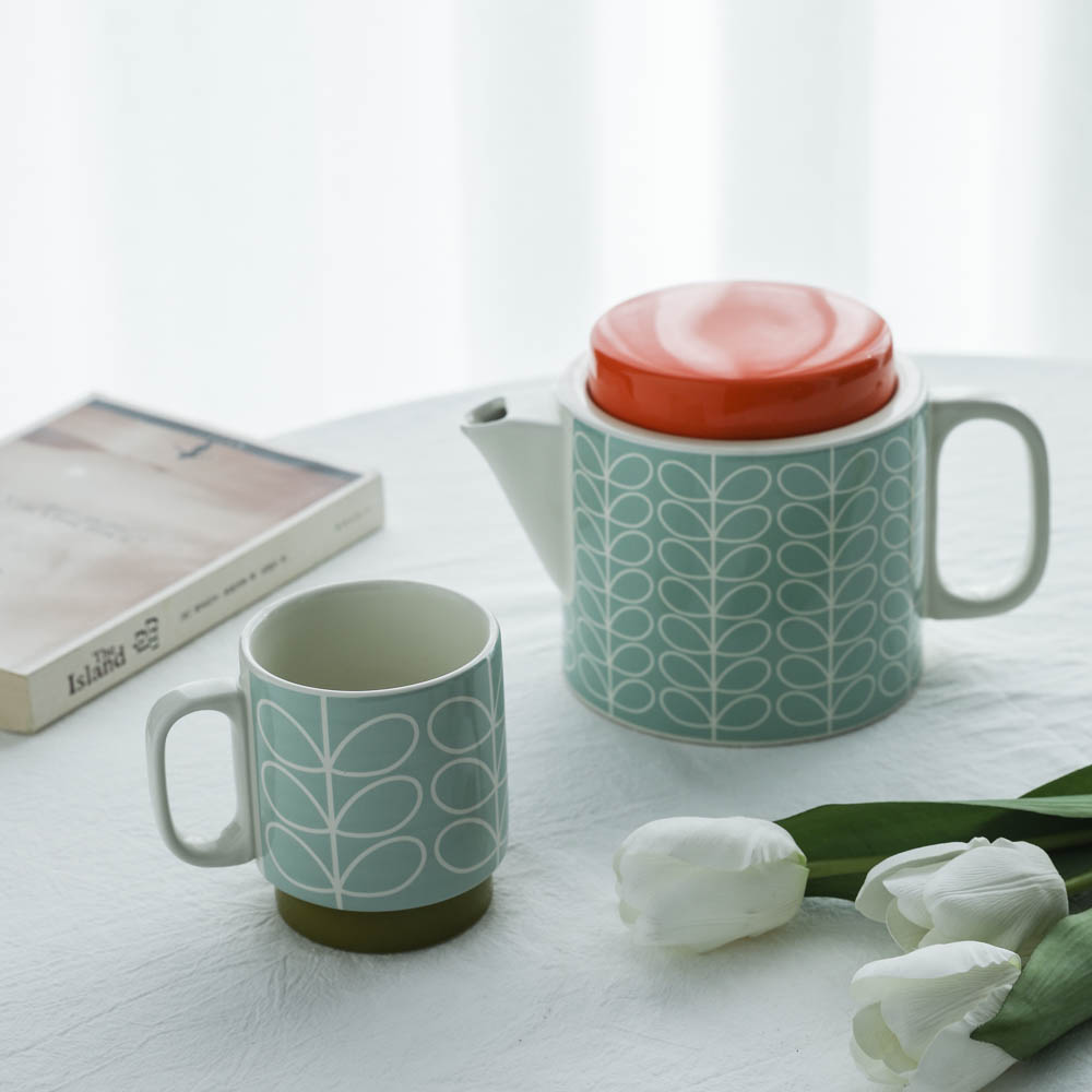 Kreative Keramik Becher Orla Kiely Pop Kunst Englisch Becher Teekanne Lagerung Eimer Spaß Becher tasse kaffee becher kawaii becher CL101505