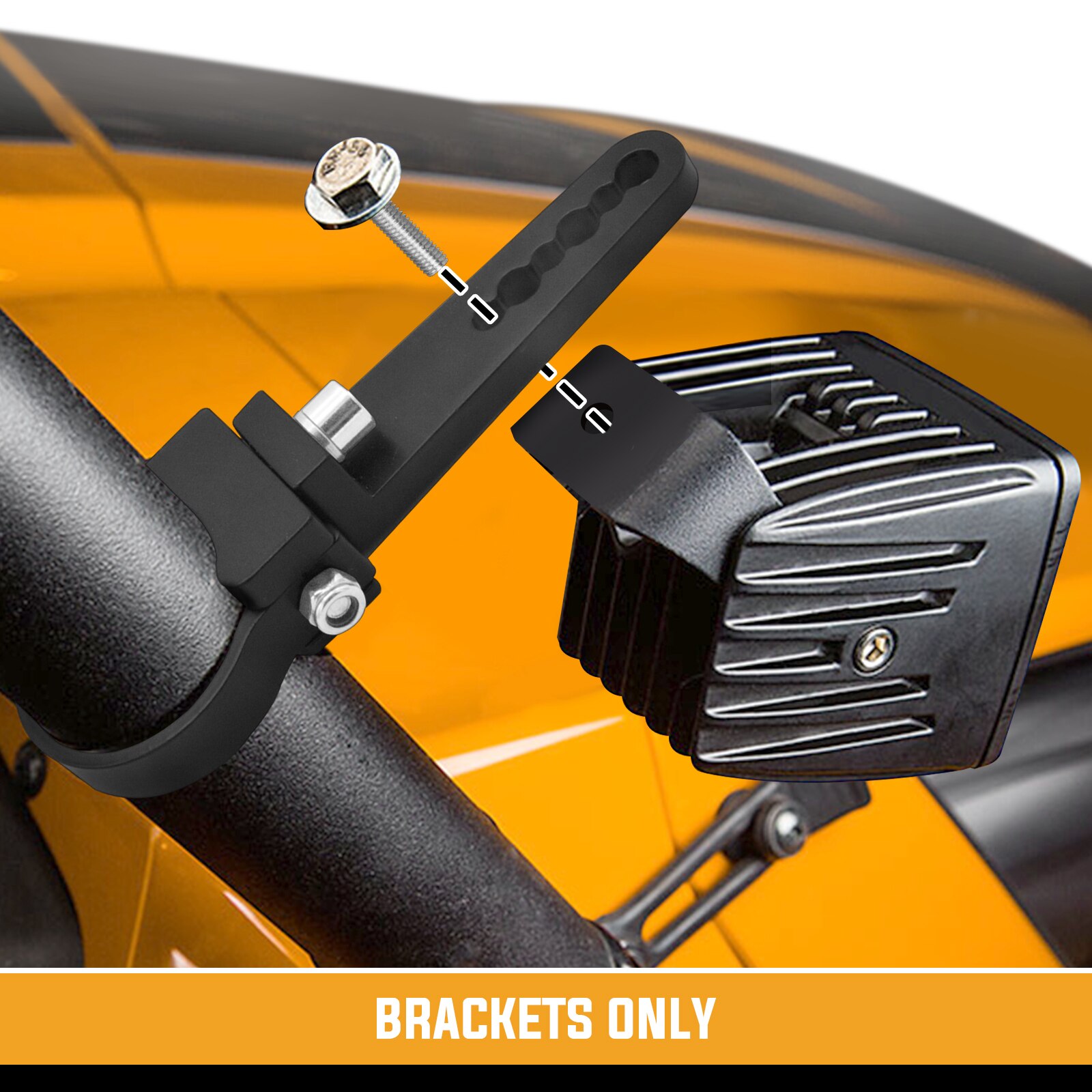 UTV 1.75&quot; Adjust Light Bar Roll Cage Mount Bracket Clamp Aluminum For Polaris RZR Sportsman/ Can-Am/ Honda/ Kawasaki