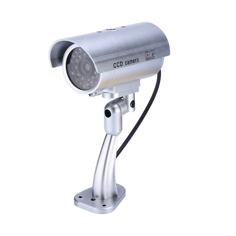 Dummy Security Surveillance Security CCTV Surveillance Camera Flashing Red LED Flash Light IR Outdoor Indoor Camera