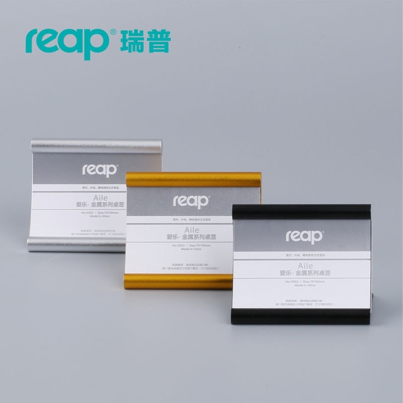 5- pak reap alie aluminium l-form bordskilt holder kort display stand bord menu service label kontor klub business restaurant