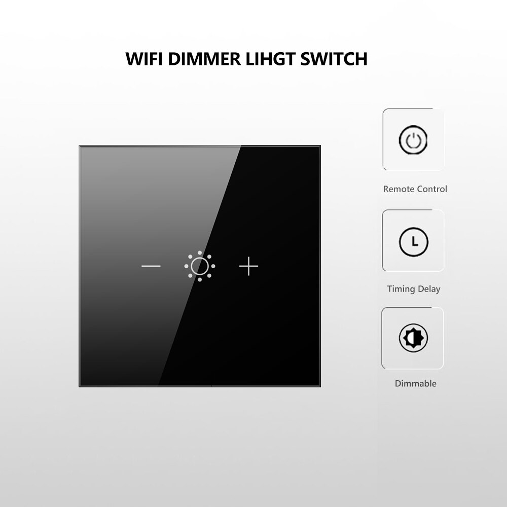 AVATTO Tuya Led Touch Wifi Dimmer Light Switch, Smart Strip Bulb Dimmer Switch with APP, Voice Remote for Alexa, Google Home