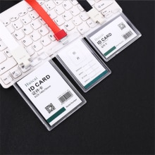 Transparent plastic card sleeve ID Badge Case Clear Bank Credit Card Badge Holder Accessories expressing my personality