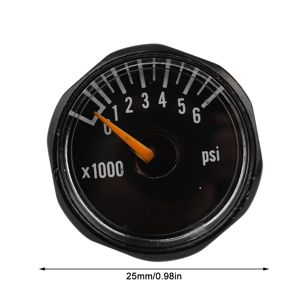 1/8NPT Valve Mini Manometer Kooldioxide Micro Manometer Hoge Druk 3000PSI/6000PSI Fiets Accessoires: 6000PSI