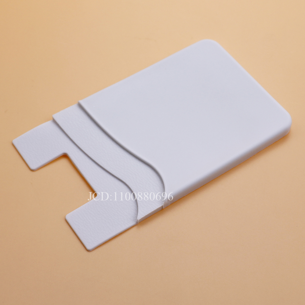 Tarjetero de silicona para teléfono móvil, funda tipo billetera, bolsillo para casi todos los teléfonos móviles: Transparente