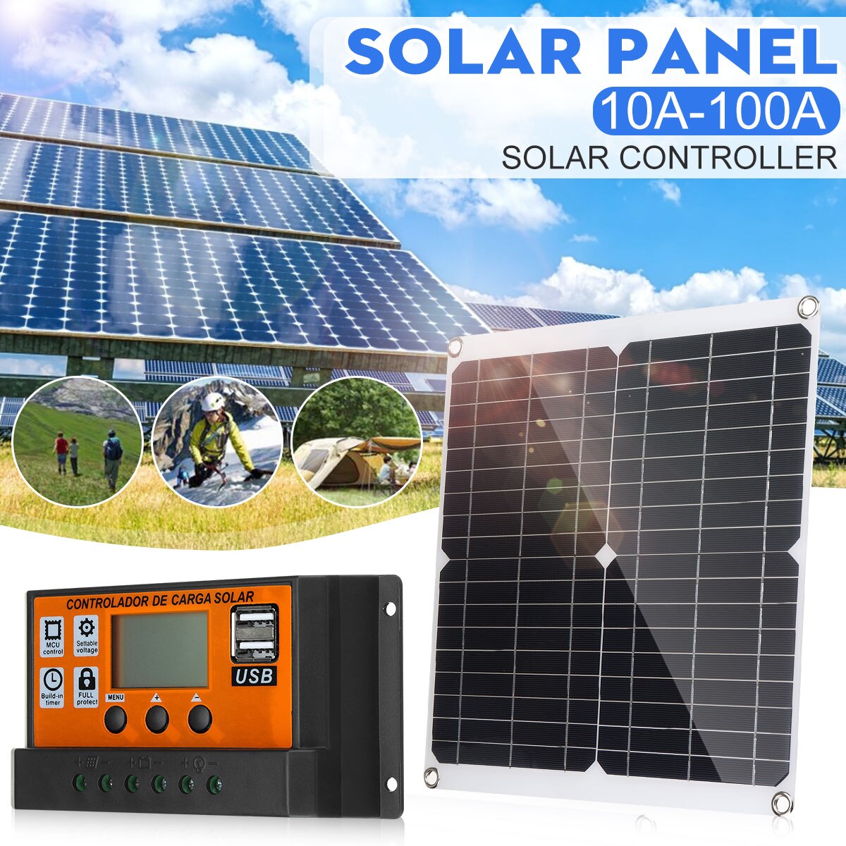 50W 18V płyta słoneczny USB 12V/5V DC elastyczna ładowarka solarna robić samochodu RV łódź ładowarka wodoodporna 40A 50A 60A 70A 80A 90A 100A