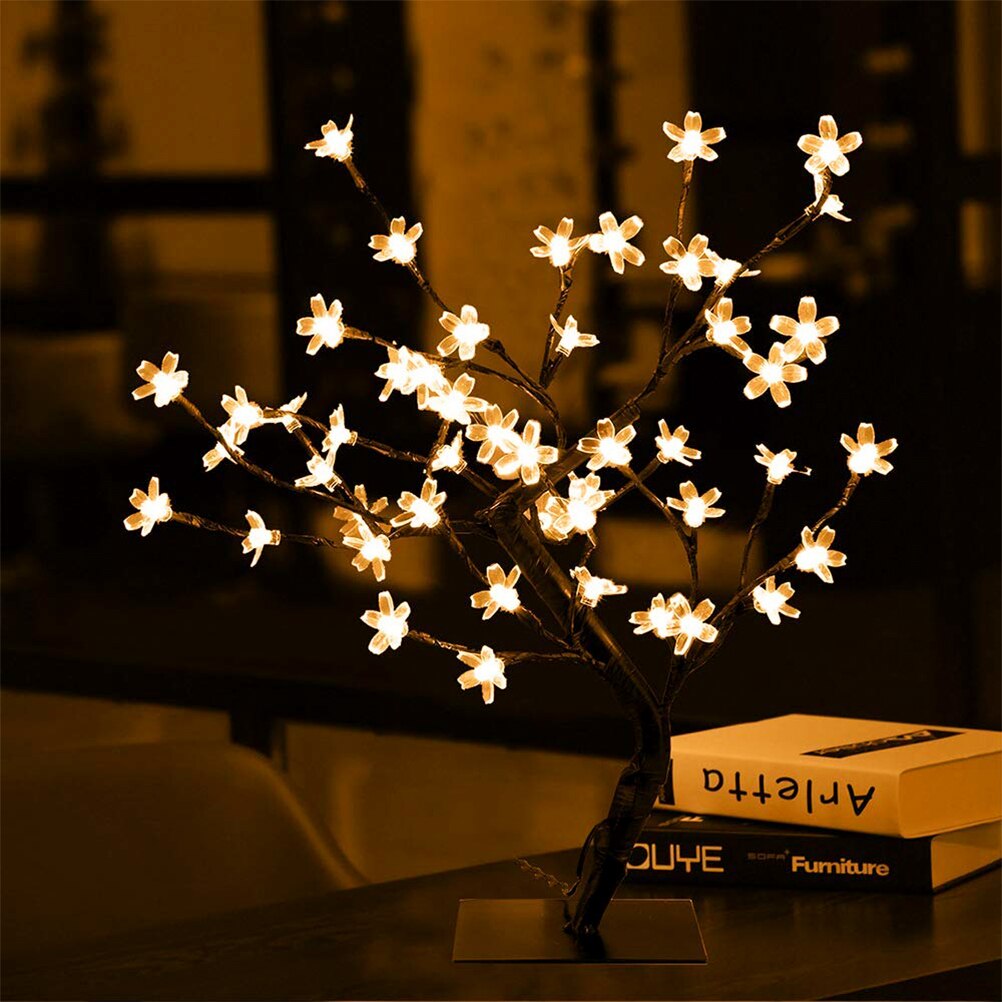 LED Cherry Blossom Light Desk Light 48LED Table Tree Lamp Home Party FestivalDecoration Festoon Led Light Christmas Fairy Lights