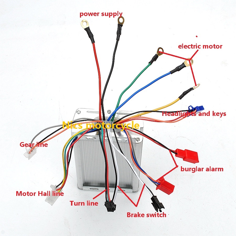 Electric Bike 60V 1000-1500W Motor Brushless Controller Vehicle&Scooter&Bicycl Bicyc
