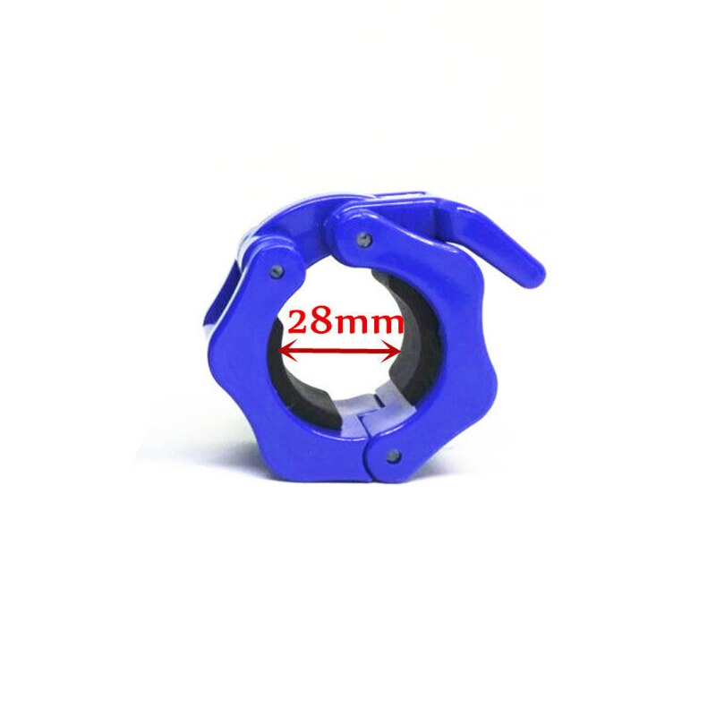 Clip de bloqueo para barra de pesas o mancuernas olímpicas, 2 uds., 25/28/30mm, para gimnasio: 2pcs Blue 28mm