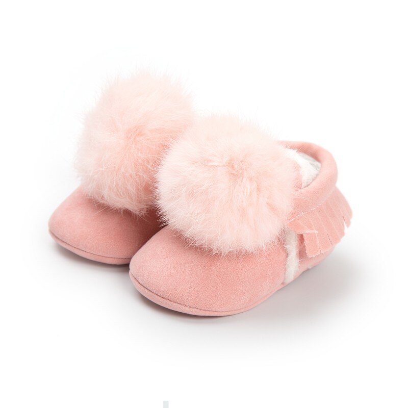 Winter Baby Kids Jongen Meisje Peuter Kwastje Crib Soft Booties 0-18M: P / 3