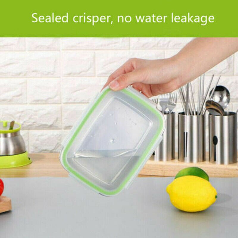 Portable Stainless Steel Lunch Box Microwave Food Container Bento Box Clear Tableware Lunch Bowl