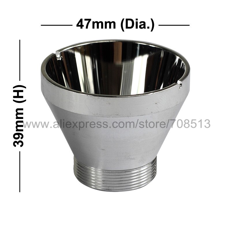 47 Mm (D) X 39 Mm (H) Smo Aluminium Reflector Voor Cree Xm-L