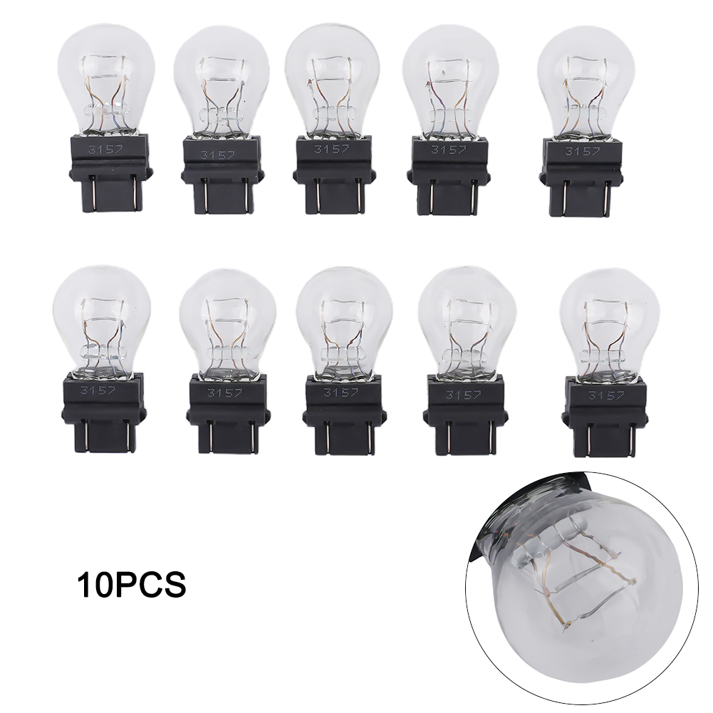 10 pièces 3157 ampoules de feu stop 3057 3155 3357 3547 4157 ampoule de clignotant externe lampe halogène feu stop ambre blanc feu arrière: Bleu