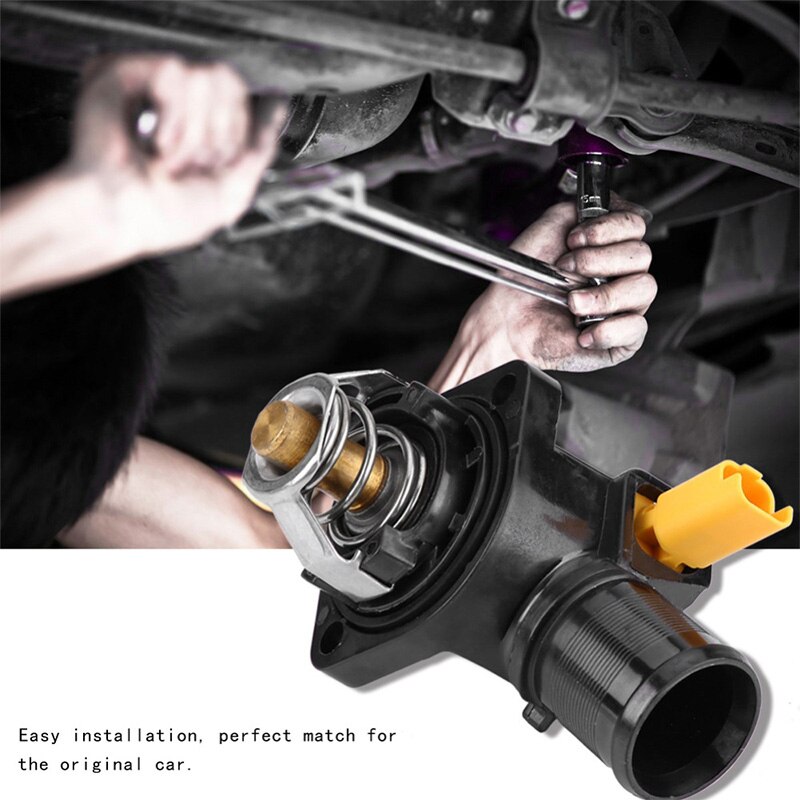 Auto Motor Koelvloeistof Thermostaat Met Behuizing Voor Peugeot 206 207 Sw 1007 Bipper Tepee 1336Z2 Koelsysteem Thermostaten & Onderdelen