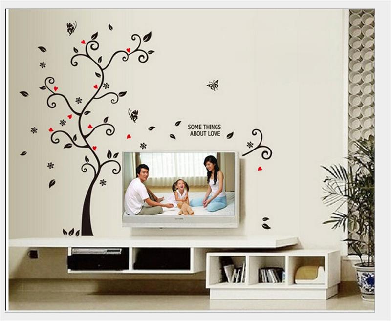 photos family tree wall stickers quotes living room decorations diy home decals removable mural art print poster (Without Frame)