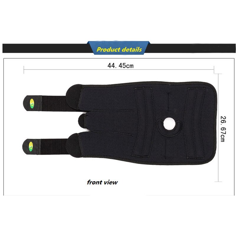 Men Women Black Adjustable 2 Band Knee Pads for Work Joint Ligament Gear Sports Kneepads rodillera Workplace Safety Supplies