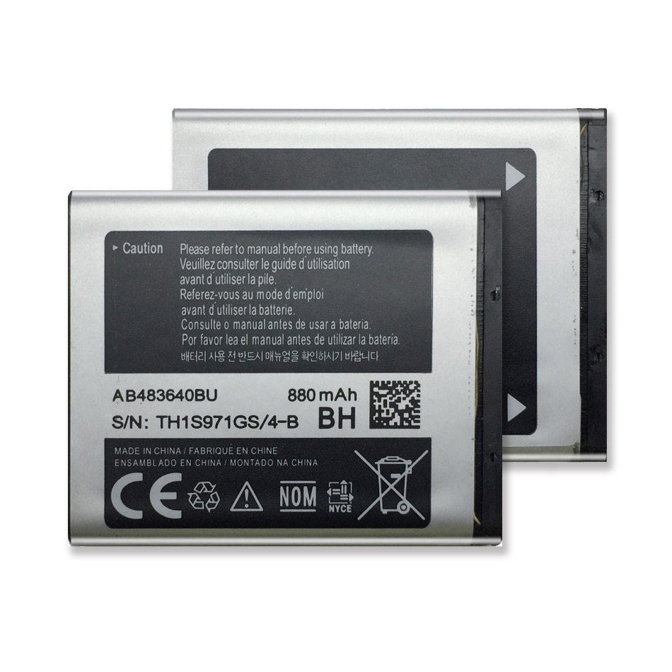 AB483640BU pour batterie Samsung SL-M608 J600 J608 B3210 C3050 E740 E748 F110 F118 F619 G618 J218 batterie