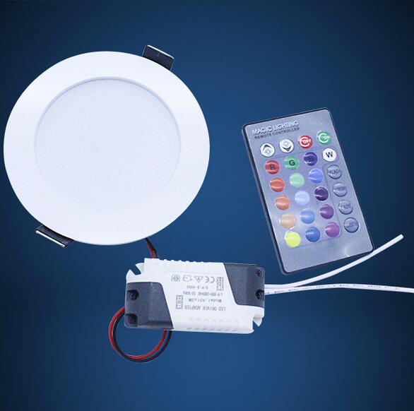 3 W 5 W 10 W RGB LED Panel Light met Remote Contr, LED Inbouw Verlichting Lamp, RGB Led Plafondlamp, Hal Lichten Wandlampen