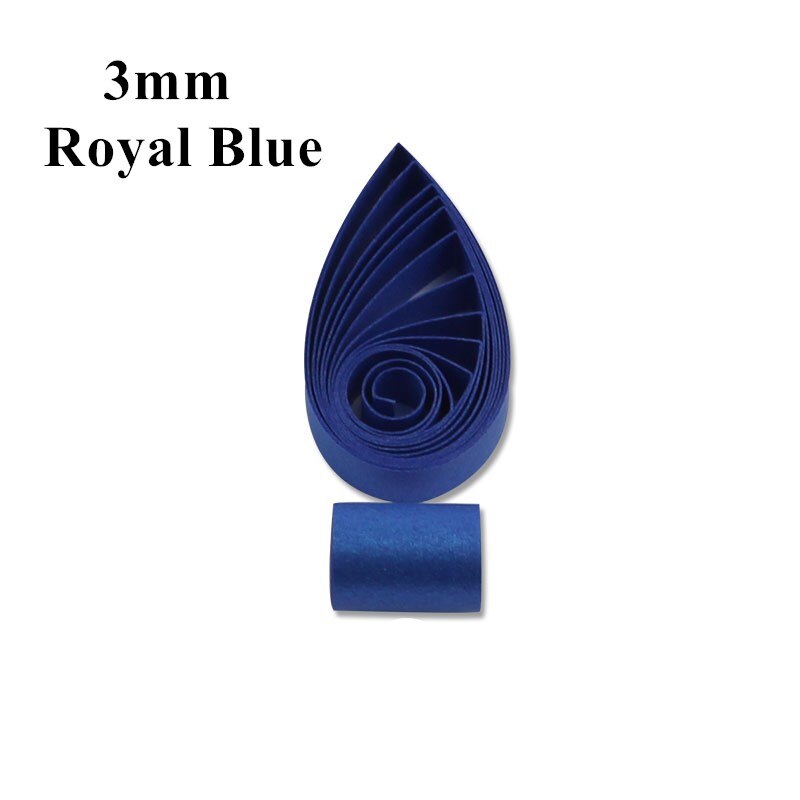 3mm Metallic Schimmer Perlglanz Papier Quilling Papier Streifen Handgemachte Farbe Papier 60 teile/beutel 54cm Lange für Kunst handwerk DIY: Royal Blue