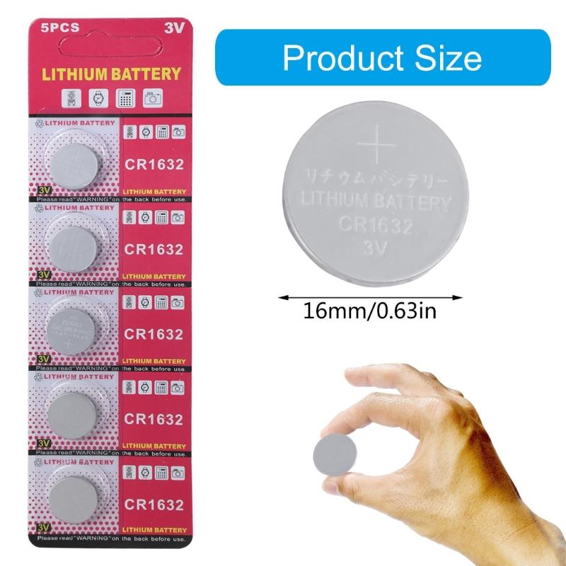 H7be 5 de baterias de lítio tipo moeda com capacidade  cr1632 3v células para relógios eletrônicos balanceados.