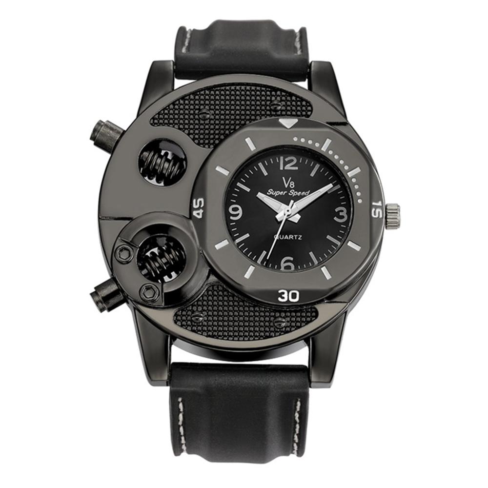V8 – montre-bracelet à Quartz analogique pour homme, bracelet en Silicone, cadran rond, Sport, Cool: Default Title