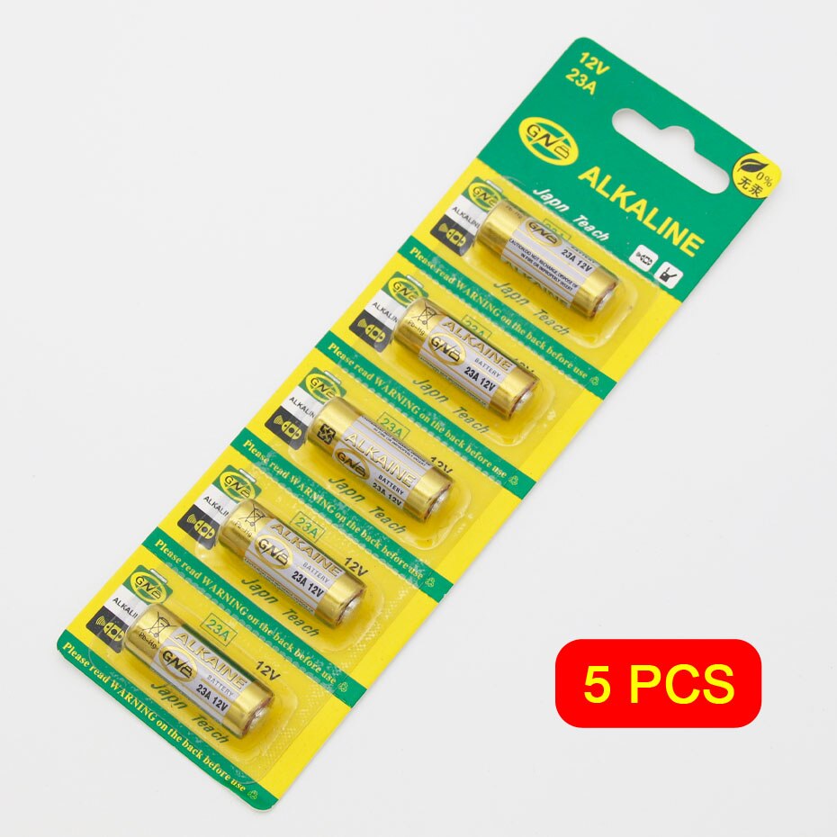 23 a 12v alkaliska batterier fjärrkontroll batteri elektroniskt batteri 12 v 23a: 5 st