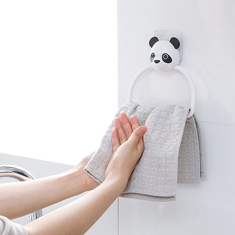 Kitchen Wall-Mounted Hand Towel Rag Rack Durable Bathroom Ring Towel Rack Kitchen Bathroom Accessories