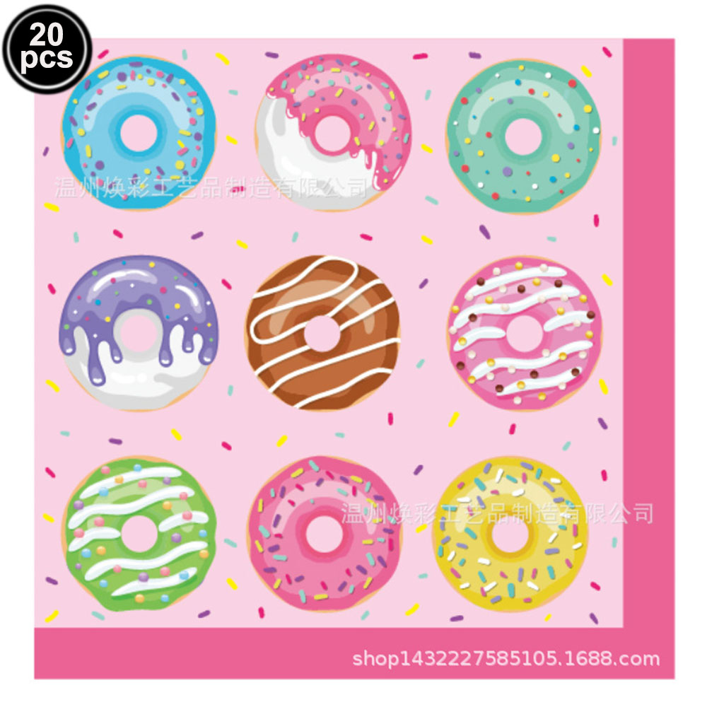 Adorno para tarta de cumpleaños con forma de donut para bebé, primer año, dos dulces decoración para magdalenas: plum
