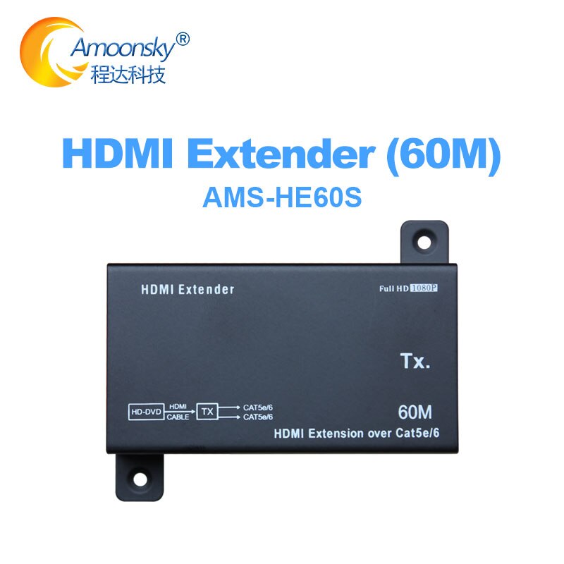 HDMI Extender HE60S 1080p 3D HDMI Receptor Transmissor De Sinal expansor sobre Cat 5e/6 RJ45 cat5 cat6 Ethernet conversor