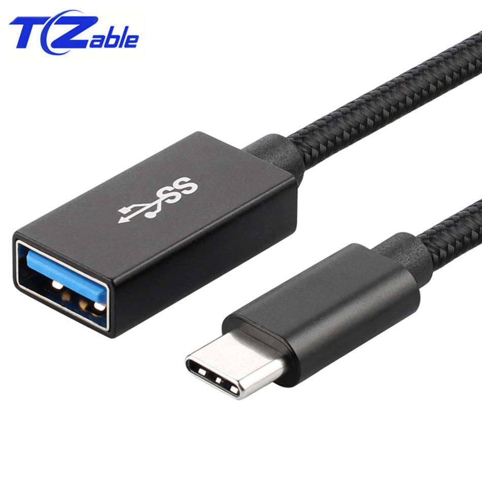 USB-C Otg Kabel Usb 3.0 Een Vrouwelijke Naar USB-C 3.1 Type C Male Otg Data Transfer/Opladen Sync USB-C converter Adapter Kabel 0.2M