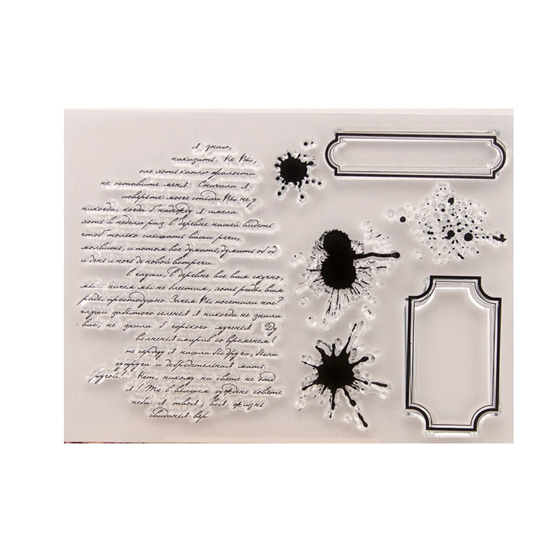 Sellos transparentes para DIY Tarjeta de Scrapbooking silicona fondo de texto antiguo sellos transparentes que hacen álbum papel artesanía decoración sellos